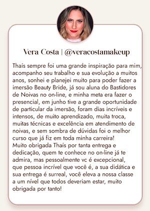 Feedback de aluno do Benites Beauty Pro